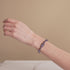 Blaue Iris | Silber | Glühwürmchen-Glasbär-Armband